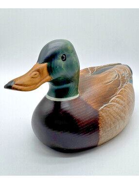 Big Sky Carvers Hand Carved Woodduck Mallard Decoy Signed Christensen - Montana